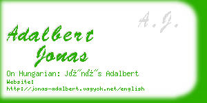 adalbert jonas business card